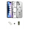MARSİLYAN™- iPhone 14 Kılıf Nova Işık Özel Seri - Siyah Joko Magic 5D Hayalet Cam + Diamond Kamera Lens - PE
