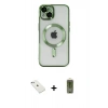 MARSİLYAN™- iPhone 14 Kılıf Nova Işık Özel Seri - Siyah Joko Magic 5D Hayalet Cam + Diamond Kamera Lens - SABE
