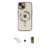MARSİLYAN™- iPhone 14 Kılıf Nova Işık Özel Seri - Siyah Joko Magic 5D Hayalet Cam + Diamond Kamera Lens - SABE