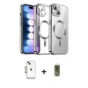 MARSİLYAN™- iPhone 14 Kılıf Nova Işık Özel Seri - Siyah Joko Magic 5D Hayalet Cam + Shine Kamera Lens - GI