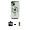 MARSİLYAN™- iPhone 14 Kılıf Nova Işık Özel Seri - Siyah Joko Magic 5D Hayalet Cam + PVD Metal Kamera Lens - MI