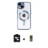 MARSİLYAN™- iPhone 14 Kılıf Nova Işık Özel Seri - Siyah Joko Magic 5D Hayalet Cam + PVD Metal Kamera Lens - MI