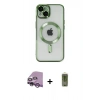 MARSİLYAN™- iPhone 14 Kılıf Nova Işık Özel Seri - Siyah Joko Magic 5D Hayalet Cam + Raze Metal Kamera Lens - MR