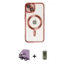 MARSİLYAN™- iPhone 14 Kılıf Nova Işık Özel Seri - Siyah Joko Magic 5D Hayalet Cam + Raze Metal Kamera Lens - SH