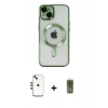 MARSİLYAN™- iPhone 14 Kılıf Nova Işık Özel Seri - Siyah Joko Magic 5D Hayalet Cam + Shine Kamera Lens - GD