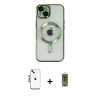 MARSİLYAN™- iPhone 14 Kılıf Nova Işık Özel Seri - Siyah Joko Magic 5D Hayalet Cam + Shine Kamera Lens - GS