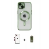 MARSİLYAN™- iPhone 14 Kılıf Nova Işık Özel Seri - Siyah Joko Magic 5D Hayalet Cam + Shine Kamera Lens - KI