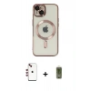 MARSİLYAN™- iPhone 14 Kılıf Nova Işık Özel Seri - Siyah Joko Magic 5D Hayalet Cam + Shine Kamera Lens - KI