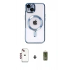 MARSİLYAN™- iPhone 14 Kılıf Nova Işık Özel Seri - Siyah Joko Magic 5D Hayalet Cam + Shine Kamera Lens - KI