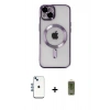 MARSİLYAN™- iPhone 14 Kılıf Nova Işık Özel Seri - Siyah Joko Magic 5D Hayalet Cam + Shine Kamera Lens - MI