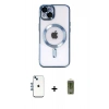 MARSİLYAN™- iPhone 14 Kılıf Nova Işık Özel Seri - Siyah Joko Magic 5D Hayalet Cam + Shine Kamera Lens - MI