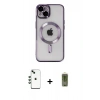 MARSİLYAN™- iPhone 14 Kılıf Nova Işık Özel Seri - Siyah Joko Magic 5D Hayalet Cam + Shine Kamera Lens - YL