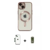 MARSİLYAN™- iPhone 14 Kılıf Nova Işık Özel Seri - Siyah Joko Magic 5D Hayalet Cam + Shine Kamera Lens - YL