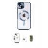 MARSİLYAN™- iPhone 14 Kılıf Nova Işık Özel Seri - Siyah Joko Magic 5D Hayalet Cam + Shine Kamera Lens - YL