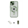 MARSİLYAN™- iPhone 14 Kılıf Nova Işık Özel Seri - Siyah Joko Magic 5D Hayalet Cam + Diamond Kamera Lens - YL