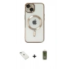 MARSİLYAN™- iPhone 14 Kılıf Nova Işık Özel Seri - Siyah Joko Magic 5D Hayalet Cam + Diamond Kamera Lens - YL