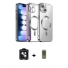 MARSİLYAN™- iPhone 14 Kılıf Nova Işık Özel Seri - Siyah Joko Magic 5D Hayalet Cam + PVD Metal Kamera Lens - YL