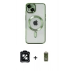 MARSİLYAN™- iPhone 14 Kılıf Nova Işık Özel Seri - Siyah Joko Magic 5D Hayalet Cam + PVD Metal Kamera Lens - YL