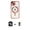 MARSİLYAN™- iPhone 14 Kılıf Nova Işık Özel Seri - Siyah Joko Magic 5D Hayalet Cam + PVD Metal Kamera Lens - YL