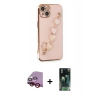 MARSİLYAN™- iPhone 14 Kılıf Nova Işık Prime - Şeffaf 360 Full Body Arka Koruyucu + Raze Metal Kamera Lens - KI