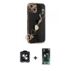 MARSİLYAN™- iPhone 14 Kılıf Nova Işık Prime - Şeffaf 360 Full Body Arka Koruyucu + PVD Metal Kamera Lens - YL
