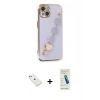 MARSİLYAN™- iPhone 14 Kılıf Nova Işık Prime - Şeffaf Pasifik Cam Ekran Koruyucu + Diamond Kamera Lens - SABE