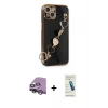 MARSİLYAN™- iPhone 14 Kılıf Nova Işık Prime - Şeffaf Pasifik Cam Ekran Koruyucu + Raze Metal Kamera Lens - GS