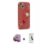 MARSİLYAN™- iPhone 14 Kılıf Nova Işık Prime - Şeffaf Pasifik Cam Ekran Koruyucu + Raze Metal Kamera Lens - KI
