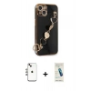 MARSİLYAN™- iPhone 14 Kılıf Nova Işık Prime - Şeffaf Pasifik Cam Ekran Koruyucu + Shine Kamera Lens - GI