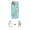 MARSİLYAN™- iPhone 14 Kılıf Nova Işık Prime - Şeffaf Pasifik Cam Ekran Koruyucu + Shine Kamera Lens - GI