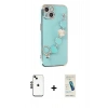 MARSİLYAN™- iPhone 14 Kılıf Nova Işık Prime - Şeffaf Pasifik Cam Ekran Koruyucu + Shine Kamera Lens - SH