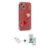 MARSİLYAN™- iPhone 14 Kılıf Nova Işık Prime - Şeffaf Royal Nano Ekran Koruyucu + Diamond Kamera Lens - SABE