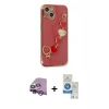 MARSİLYAN™- iPhone 14 Kılıf Nova Işık Prime - Şeffaf Royal Nano Ekran Koruyucu + Raze Metal Kamera Lens - MR