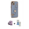 MARSİLYAN™- iPhone 14 Kılıf Nova Işık Prime - Şeffaf Royal Nano Ekran Koruyucu + Raze Metal Kamera Lens - MR