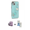 MARSİLYAN™- iPhone 14 Kılıf Nova Işık Prime - Şeffaf Royal Nano Ekran Koruyucu + Raze Metal Kamera Lens - MR