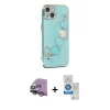 MARSİLYAN™- iPhone 14 Kılıf Nova Işık Prime - Şeffaf Royal Nano Ekran Koruyucu + Raze Metal Kamera Lens - GS