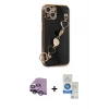 MARSİLYAN™- iPhone 14 Kılıf Nova Işık Prime - Şeffaf Royal Nano Ekran Koruyucu + Raze Metal Kamera Lens - GS