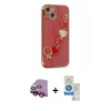 MARSİLYAN™- iPhone 14 Kılıf Nova Işık Prime - Şeffaf Royal Nano Ekran Koruyucu + Raze Metal Kamera Lens - KI