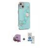 MARSİLYAN™- iPhone 14 Kılıf Nova Işık Prime - Şeffaf Royal Nano Ekran Koruyucu + Raze Metal Kamera Lens - KI