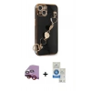 MARSİLYAN™- iPhone 14 Kılıf Nova Işık Prime - Şeffaf Royal Nano Ekran Koruyucu + Raze Metal Kamera Lens - KI
