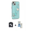 MARSİLYAN™- iPhone 14 Kılıf Nova Işık Prime - Şeffaf Royal Nano Ekran Koruyucu + PVD Metal Kamera Lens - SH