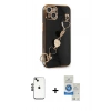 MARSİLYAN™- iPhone 14 Kılıf Nova Işık Prime - Şeffaf Royal Nano Ekran Koruyucu + Shine Kamera Lens - SH
