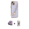 MARSİLYAN™- iPhone 14 Kılıf Nova Işık Prime - Siyah Bilvis 3D Cam Ekran Koruyucu + Raze Metal Kamera Lens - GS