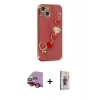 MARSİLYAN™- iPhone 14 Kılıf Nova Işık Prime - Siyah Bilvis 3D Cam Ekran Koruyucu + Raze Metal Kamera Lens - KI