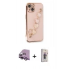 MARSİLYAN™- iPhone 14 Kılıf Nova Işık Prime - Siyah Bilvis 3D Cam Ekran Koruyucu + Raze Metal Kamera Lens - MR