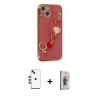 MARSİLYAN™- iPhone 14 Kılıf Nova Işık Prime - Siyah Bilvis 3D Cam Ekran Koruyucu + Shine Kamera Lens - KI
