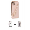 MARSİLYAN™- iPhone 14 Kılıf Nova Işık Prime - Siyah Bilvis 3D Cam Ekran Koruyucu + Shine Kamera Lens - KI