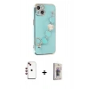 MARSİLYAN™- iPhone 14 Kılıf Nova Işık Prime - Siyah Bilvis 3D Cam Ekran Koruyucu + Shine Kamera Lens - KI
