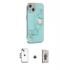 MARSİLYAN™- iPhone 14 Kılıf Nova Işık Prime - Siyah Bilvis 3D Cam Ekran Koruyucu + Shine Kamera Lens - MI