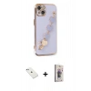 MARSİLYAN™- iPhone 14 Kılıf Nova Işık Prime - Siyah Bilvis 3D Cam Ekran Koruyucu + Diamond Kamera Lens - SABE